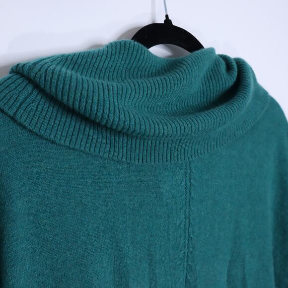 SUNDANCE Cowl Neck Cashmere Sweater Teal Oversized Long Sleeve Women's XS - Picture 6 of 9
